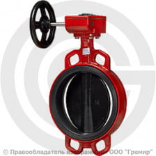 Затвор дисковый поворотный межфланцевый с редуктором Ду-400 Ру-10 EPDM с чугунным диском АДЛ Гранвэл ЗПВС-FL(W)-MDV-E