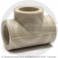 Тройник PP-R переходной серый внутренняя пайка Дн 75-63-75 VALFEX