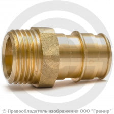 Муфта латунная для PE-X труб Дн 20-1" НР (НАР) GX107 Giacomini
