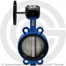 Затвор дисковый поворотный межфланцевый с редуктором Ду-300 Ру-10/16 EPDM с нержавеющим диском Benarmo EURO