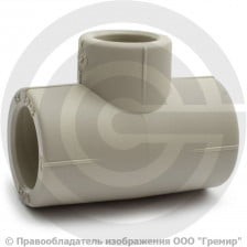 Тройник PP-RCT редукционный серый Дн 40-32-40 Wavin Ekoplastik