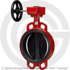 Затвор дисковый поворотный межфланцевый с редуктором Ду-800 Ру-10 EPDM HT с чугунным диском АДЛ Гранвэл ЗПТС-FL(W)-MDV-HT