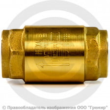 Клапан обратный осевой латунный Ду-50 (2") Ру-18 ВР (ВН) (Т<110°С) NRV-R Ридан