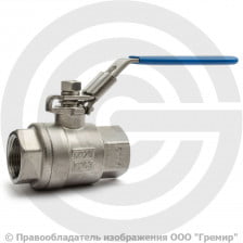 Кран нержавеющий AISI 316 (CF8M) Ду-25 (1") Ру-63 ВР (ВН) муфтовый полнопроходной АДЛ BV15