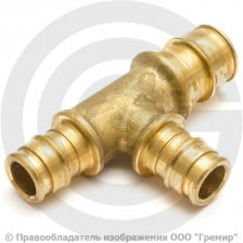 Тройник латунный переходной для PE-X труб Дн 20-16-20 GX151 Giacomini