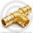 Тройник латунный для PE-X труб Дн 25-3/4&quot;-25 НР (НАР) РОС