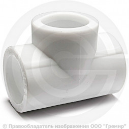Тройник PP-R белый внутренняя пайка Дн 25 VALFEX