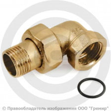 Американка (соединитель) латунная угловая (с прокладкой O-RING) ВР-НР (ВН-НАР) Ду-25 (1") STOUT
