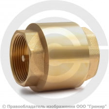 Клапан обратный осевой латунный Ду-50 (2") Ру-16 ВР (ВН) (Т<100°С) шток латунь Китай