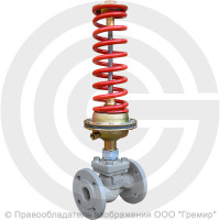 Регулятор давления прямого действия НО "после себя" чугунный фланцевый Ду-15 Ру-16 Kvy=4 м3/ч 0,05-0,3 МПа Энерготехномаш УРРД-НО-РД