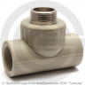 Тройник PP-R комбинированный серый НР (НАР) Дн 25-3/4&quot; Wavin Ekoplastik
