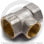 Тройник латунный переходной ВР (ВН) Ду 25-15-25 (1"- 1/2"- 1") никель Aquasfera