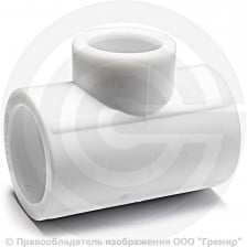 Тройник PP-R редукционный белый Дн 110-90-110 Pro Aqua