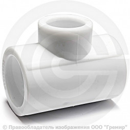 Тройник PP-R редукционный белый Дн 110-75-110 Pro Aqua