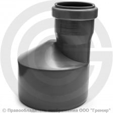 Переход НПВХ (ПВХ) с раструбом серый Дн 110-50 б/нап в/к ТУ 6-19-307-86 Хемкор