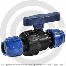 Кран ПНД компрессионный Дн 25 Ру-16 RTP (РосТурПласт)