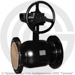 Кран стальной фланцевый с редуктором Ду-300 Ру-25 L=750мм АДЛ КШТ.12.300.25
