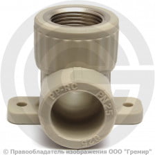 Водорозетка PP-R серая ВР (ВН) Дн 25-3/4" 90гр Wavin Ekoplastik