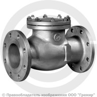 Клапан обратный поворотный стальной фланцевый Ду-50 Ру-16 (Т<425°С) 19лс76нж ЧАЗ