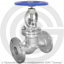 Клапан запорный (вентиль) нержавеющий фланцевый Ду-50 (2") Ру-16 (Т<180°С) NK-ZSf50/4