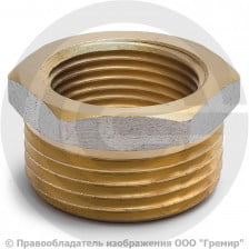 Футорка латунная ВР-НР (ВН-НАР) Ду 20-40 (3/4"- 1 1/2") никель Aquasfera