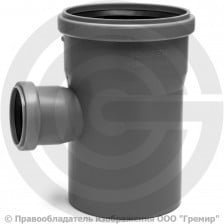Тройник PP-H переходной серый Дн 110-50 87гр б/нап в/к RTP (РосТурПласт)