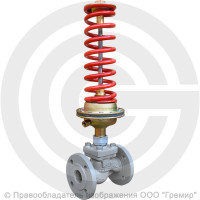 Регулятор давления прямого действия НО "после себя" чугунный фланцевый Ду-100 Ру-16 Kvy=160 м3/ч 0,05-0,3 МПа Энерготехномаш УРРД-НО-РД