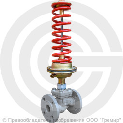 Регулятор давления прямого действия НО "после себя" чугунный фланцевый Ду-100 Ру-16 Kvy=160 м3/ч 0,1-0,6 МПа Энерготехномаш УРРД-НО-РД