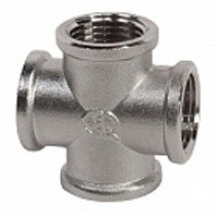 Крестовина латунная ВР (ВН) Ду-15 (1/2") никель SantechSystems