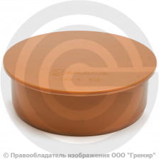 Заглушка НПВХ (ПВХ) коричневая Дн 110 б/нап Aquaviva