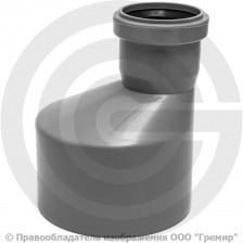 Переход PP-H эксцентрический серый Дн 40-32 б/нап в/к VALFEX
