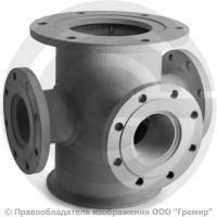 Тройник с пожарной подставкой фланцевый ППТФ стальной Ду 250-200