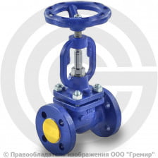 Клапан запорный стальной фланцевый Ду-150 Ру-40 (Т<400°С) сальниковый 215F Zetkama