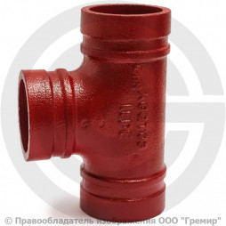 Тройник равносторонний под муфту грувлок Ду 80 (Дн 89) Ру-25 XGQT07