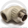 Угольник PP-R комбинированный серый НР (НАР) Дн 25-1/2&quot; 90гр Pro Aqua