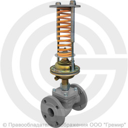 Регулятор давления прямого действия НЗ "до себя" чугунный фланцевый Ду-25 Ру-16 Kvy=4 м3/ч 0,05-0,3 МПа Энерготехномаш УРРД-НЗ-РД