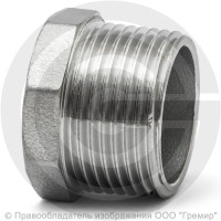 Заглушка нержавеющая AISI 304 6-ти гранная НР (НАР) Ду-8 (1/4")