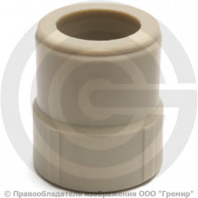 Муфта PP-R переходная серая внутренняя-наружная пайка Дн 40-25 VALFEX