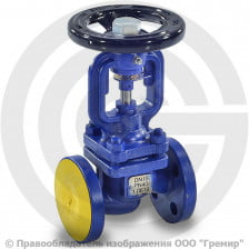 Клапан запорный стальной фланцевый Ду-65 Ру-40 (Т<400°С) сильфонный 234F Zetkama