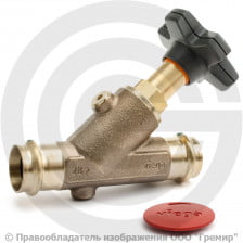 Клапан запорный (вентиль) Ду-25 Ру-16 (Т<90°С) наклонный свободного потока с SC Contur 28 2238.5 Viega