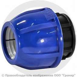 Заглушка ПЭ компрессионная Дн 63 Ру-16 VALFEX