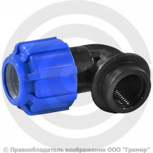 Отвод ПЭ компрессионный Дн 50-2" 90гр ВР (ВН) ТПК-АКВА