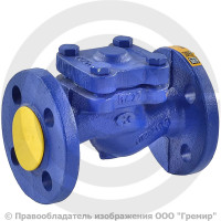 Клапан обратный подъемный чугунный фланцевый Ду-65 Ру-16 (Т<300°С) 287A Zetkama