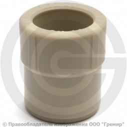 Муфта PP-R редукционная серая внутренняя-наружная пайка Дн 63-25 Pro Aqua