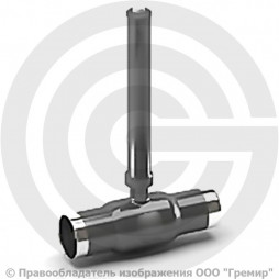 Кран стальной под приварку с удлиненным штоком Ду-125 Ру-25 L=1500мм LD КШ.Ц.П. 125/100.025.Н/П
