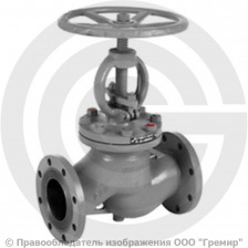 Клапан запорный стальной фланцевый Ду-50 Ру-25 (Т<425°С) 15лс18нж ЧАЗ