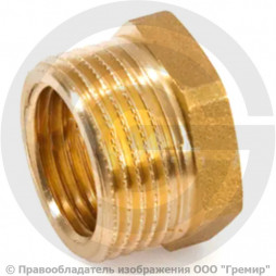 Футорка латунная ВР-НР (ВН-НАР) Ду 4-10 (1/8"- 3/8") STOUT