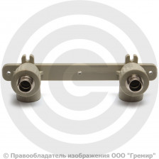 Планка PP-R монтажная серая НР (НАР) Дн 25-1/2" VALFEX