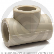 Тройник PP-R редукционный серый Дн 90-75-90 Pro Aqua
