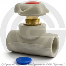 Клапан запорный PP-R серый Дн 40 Wavin Ekoplastik